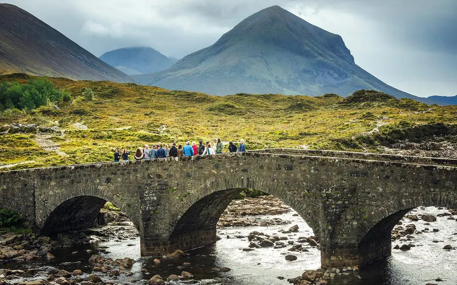 A stone bridge in the Highlands on the road to the Isle of Skye